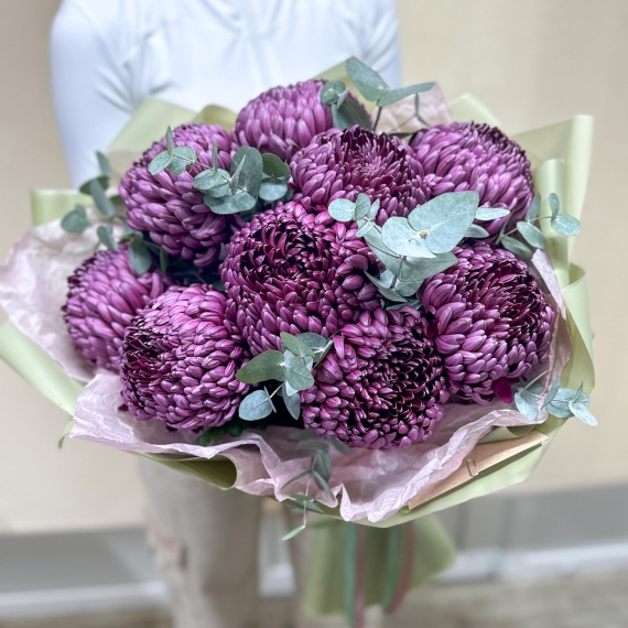 Букет Бигуди с эвкалиптом